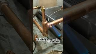 Soldering 28mm copper pipe into the heating system  Real World Plumbing plumbing howto shorts [upl. by York]