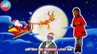 Rudolph the red nose ReindeerChristmas song for kidslyrics🎄🐴 [upl. by Hairahs]