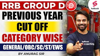 RRB Group D Previous Year Cutoff  Railway Previous Year Cut Off Category Wise  By Anurag Sir [upl. by Akenom]