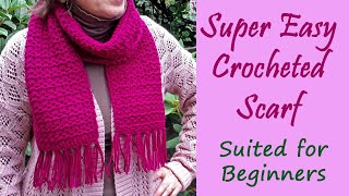 CROCHET Super Easy Crochet Scarf for Beginners [upl. by Notlrak211]