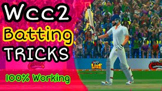 Wcc2 Perfect Batting Tricks  How to Score 1000 Runs in Test Match [upl. by Nospmas545]