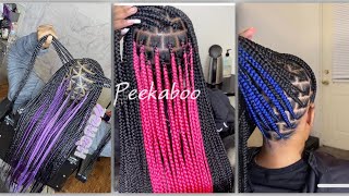 Peekaboo box braids 🦋❤️  dachivis edits [upl. by Shwalb]