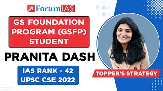 Toppers Talk  Ms Pranita Dash  Forum IAS Foundation Student GSFP  IAS Rank42  Forum IAS [upl. by Barimah398]