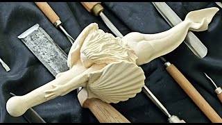 Ahşap Oyma Denizkızı Hançer  Wood Carving Mermaid Dagger [upl. by Ahsinev]