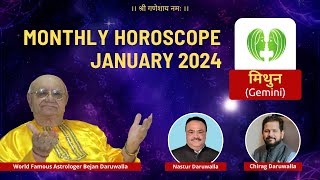 Monthly Horoscope January 2024 for the Zodiac Sign GEMINI  Horoscope 2024  Best Indian Astrologer [upl. by Ydneh11]