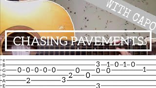 Chasing Pavements  Guitar Fingerstyle Tabs  Adele [upl. by Aradnahc891]