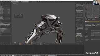 TUTORIAL Blender Demo  Jewelry CAD Design ft Amos Dudley [upl. by Tahp109]