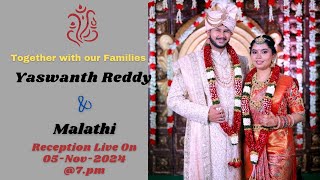 Yaswanth Reddy With Malathi Reception Live On 05Nov20247Pm [upl. by Schaffel]