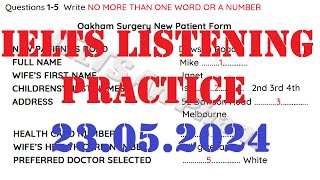 IELTS LISTENING PRACTICE TEST 2024 23052024 WITH ANSWERS [upl. by Ahsla89]