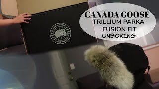 Canada Goose Trillium Parka Fusion Fit Unboxing  Try On  Kristine Manosa [upl. by Nylodnewg263]