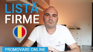 Lista Firme  Promovare Online Gratuita prin Video [upl. by Ylenaj806]