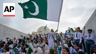 Pakistan celebrates 77th Independence Day in Karachi [upl. by Melessa]