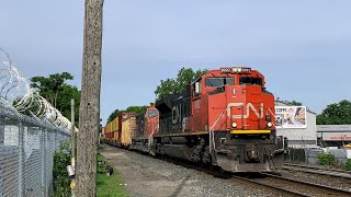 SD70  SD75 Lashup on CN Z148 at Ridout Street in London [upl. by Valentijn]