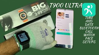 T900 ultra smartwatch time and Date setting T900ultra smartwatch HRYFINE application settings [upl. by Giorgi730]