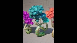 Stylized Trees made in Houdini [upl. by Sathrum]