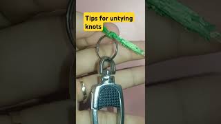 Tips for untying knots ntdtipNTDTiptips knot shorts tipandtricks [upl. by Aymik]