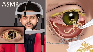 Stye treatment and eye cavities removal  Relaxing ASMR [upl. by Bust328]