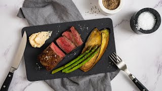 Beef filet with miso butter asparagus and aubergine  MultiGrill 9 Pro [upl. by Iphigeniah]