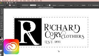 Creating a Logo Using Typography in Illustrator  Adobe Creative Cloud [upl. by Anaerol801]