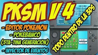 Usando pksm editor de pokemon no proprio 3ds [upl. by Phonsa]