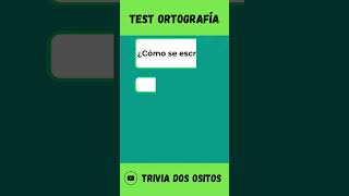 🤔🧠Test De Ortografía test trivia ortografia quiz gramática shorts adivinanza culturageneral [upl. by Zeuqram]