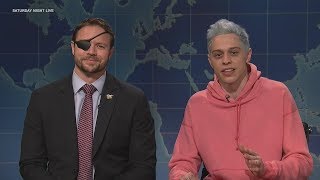 SNL Pete Davidson Makes Ariana Grande Joke During Apology to War Veteran Dan Crenshaw [upl. by Hamas340]