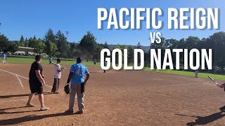 042724 USSSA Seniors Only Pleasanton CA GAME 5 Pacific Reign vs Gold Nation [upl. by Elisee]