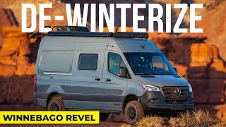 RV SEASON IS HERE  Quick Guide To DeWinterizing a 2024 Winnebago Revel [upl. by Barnebas]