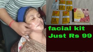 VLCC skin glow facial kit Just Rs 99  Facial At Home  5 step facial [upl. by Enelaehs]