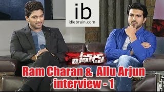 Ram Charan and Allu Arjun interview 1  idlebraincom [upl. by Hteik451]