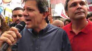 Ato LulaLivre Fernando Haddad no calçadão de São Gonçalo no Rio de Janeiro [upl. by Auhsoj]