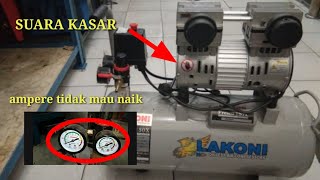 servis kompresor oillesstanpa oli suara kasar dan angin tidak mengisi [upl. by Vanni166]