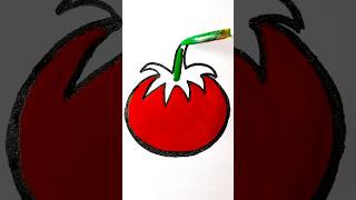 Easy Way To Draw A Tomato 🍅 How To Draw A Tomato Tomato Drawing Aha Tamatar🍅 shorts art viral [upl. by Putscher6]