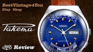 Handson video Review of Raketa College Soviet Multi Year Calendar Watch From 70s [upl. by Hsaka307]