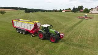 FENDT 942 VARIO  PÖTTINGER JUMBO 8540 GRASS SILAGE  SENÁŽE AGRA BŘEZNICE  JOHN DEERE 7R 330 [upl. by Mazlack472]