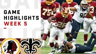 Redskins vs Saints Week 5 Highlights  NFL 2018 [upl. by Siramay847]