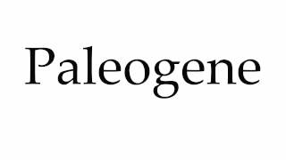 How to Pronounce Paleogene [upl. by Aisorbma]