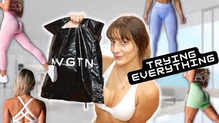 TRYING ALL NVGTN BOTTOMS  FITMAS TRYON HAUL LEGGINGS SHORTS amp BRA HONEST REVIEW [upl. by Gnil]