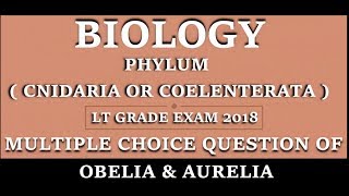 Biology Phylum  Cnidaria  Multiple Choice Questions Of Obelia amp Aurelia [upl. by Freud]