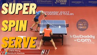 One of the most effective services in table tennis [upl. by Terrej578]