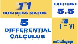 11 Businessmaths chapter 5 differential Calculus exercise 55 sum 411 businessmaths 55 4th sum [upl. by Colleen]