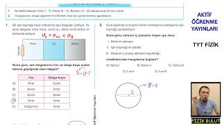 Krallar Karması Fen Branş Denemesi I Aktif Öğrenme 1 Deneme Fizik Video Çözümü [upl. by Asilav231]