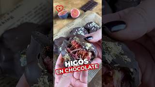 POSTRES CON 2 INGREDIENTES  Higos en chocolate 🍫 higos figs postresfáciles recetasrapidas [upl. by Nommad727]