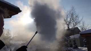 Mpemba Effect  Huge Hot Water Cloud Using a Pressure Washer [upl. by Donni]