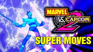 Marvel vs Capcom 2 All Hyper Super Combos Moves Arcade Console Xbox360 Dreamcast PS3 [upl. by Balcer]