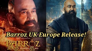 Barroz UK Europe Release updateBarroz Official Trailer [upl. by Akerdnahs]