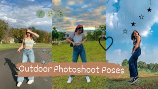 Outdoor Photoshoot Poses  Girls Photoshoot Poses [upl. by Hilten]