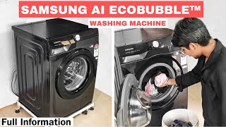 Samsung AI Ecobubble™ fully automatic Front load 8kg intelligent washing machine 2024 Demo in hindi [upl. by Winer]