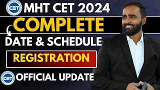 COMPLETE DATE amp SCHEDULE REGISTRATIONMHT CET 2024 pradeepgiriacademy [upl. by Jarlath]