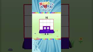 Numberblocks World  Meet Numberblock Sixteen and Learn How to Trace the Number 16  BlueZoo Games [upl. by Lenej]